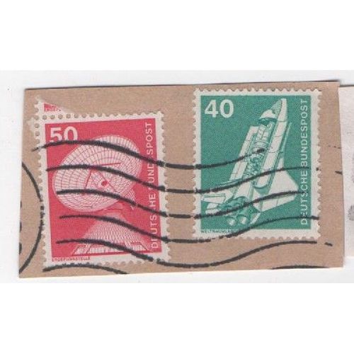 Timbre Allemagne Deutsche Espace Navette Spatial Antenne Parabol 
