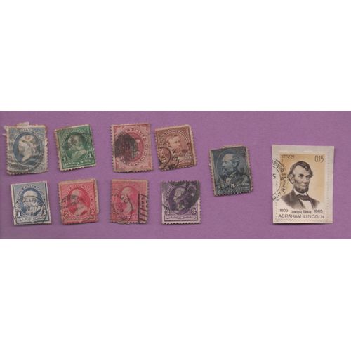 Timbre Usa États Unis Présidents Vieux Timbres Anciens Usés