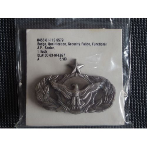 Insigne Sécurité Police Usaf Neuf 1983