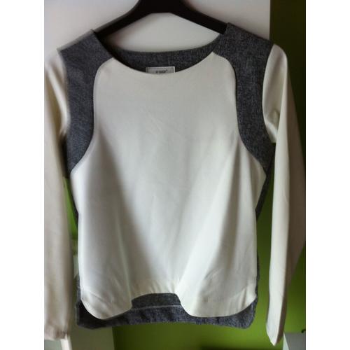 Haut Manches Longues If Shop Coton 38 Blanc 