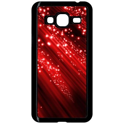 Coque Pour Smartphone - Simply Red - Compatible Avec Samsung Galaxy J3 - Plastique - Bord Noir