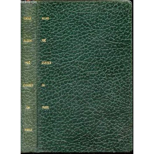 Oeuvres En Prose - Traduction De Baudelaire Suivie De Traductions Nouvelles Par Francis Ledoux. Collection Les Portiques N°65.