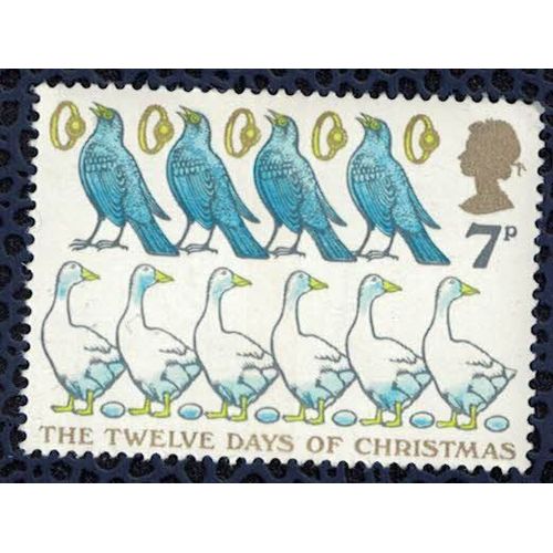 Royaume Uni 1977 Neuf The Twelve Days Of Christmas Noël Oies Pondeuses