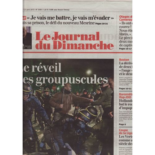 Le Journal Du Dimanche / 21-04-2013 N°3458 : Robert Downey Jr (3/4p) - Ulrich Seidl (1/2p)