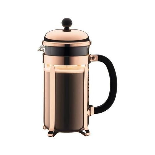 Bodum Cafetiere A Piston Chambord 8 Tasses 1 L 34 Oz Cuivre Et Transparent