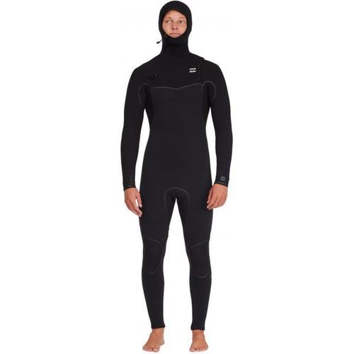 5/4 Mm Furnace Chest Zip Hooded - Combinaison De Surf Homme Black M - M