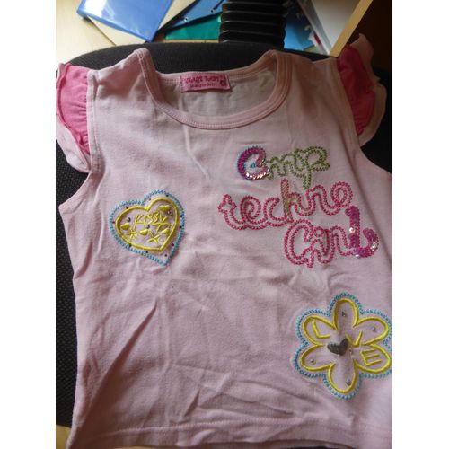 T-Shirt Image Baby . Coton 2 Ans Rose