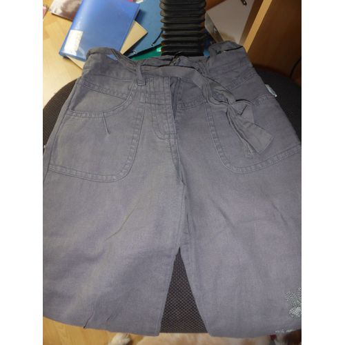 Pantalon Terre De Marins . Lin 4 Ans Gris