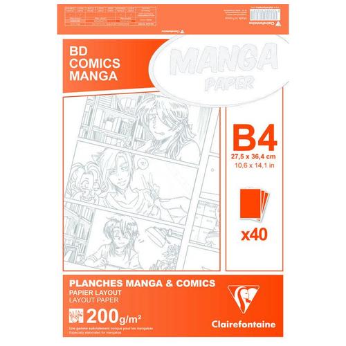 Clairefontaine Manga Etui Bd/Comic B4 40f O 200g