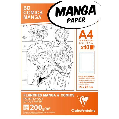 Clairefontaine Manga Etui Bd/Comic A4 40f G.S. 200g