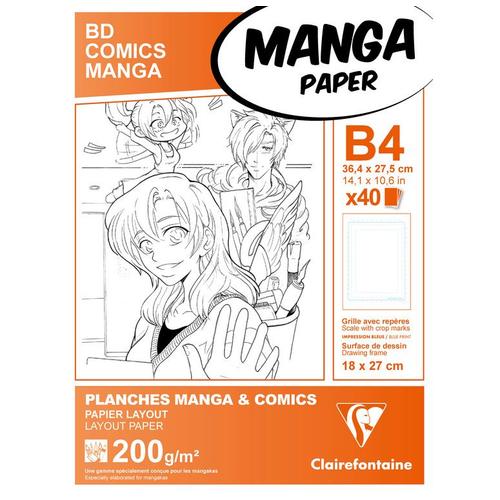 Clairefontaine Manga Etui Bd/Comic B4 40f G.S. 200g