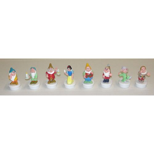 Blanche Neige Et Les 7 Nains Ancien Bouchon Nestlé Disney Vintage  6,5cm À  6cm