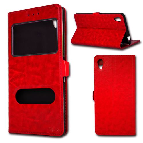 Htc 530 Etui Housse Coque Folio Rouge By Ph26® 