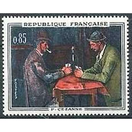 France 1961, Très Beau Timbre Neuf** Luxe Yvert 1321, Tableau De Paul Cézanne, "Les Joueurs De Cartes".