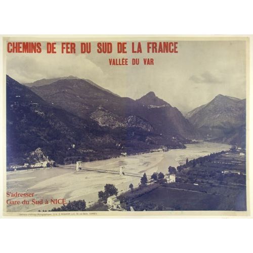 Affiche Chemins De Fer Du Sud De La France 