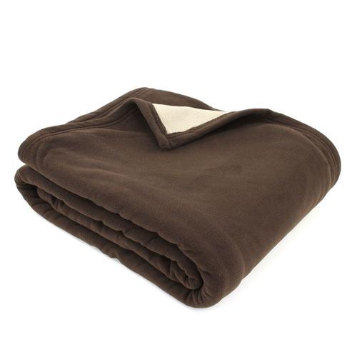 Couverture Polaire Luxe 240x260 Cm 100% Polyester 430 G/M2 Narvik Marron Chocolat