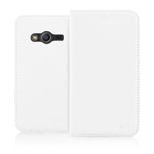 Etui Folio Blanc Fonex Série Book Classic Pour Galaxy Trend-2 Lite Sm-G318