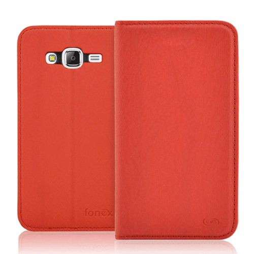 Etui Folio Rouge Fonex Série Book Classic Pour Samsung Galaxy J5 Sm-J500f