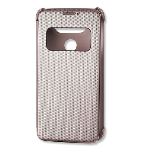 Etui À Rabat Cfv-160 Officiel Lg Quickcover Pour Lg G5 Avec Fenêtre Coloris Rose