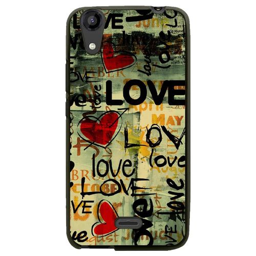 Coque Souple Pour Lg Bello Ii Avec Impression Motifs Love Vintage