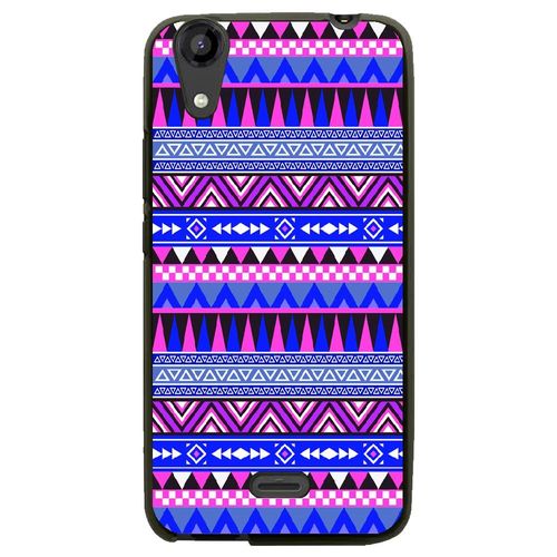 Coque Souple Pour Lg Bello Ii Avec Impression Motifs Aztèque Bleu Et Violet