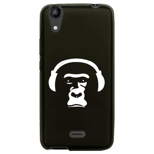 Coque Souple Pour Lg Bello Ii Avec Impression Motifs Singe Avec Son Casque