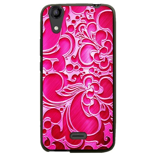 Coque Souple Pour Lg Bello Ii Avec Impression Motifs Arabesque Fushia