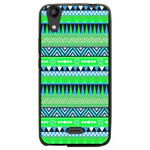 Coque Souple Pour Lg Bello Ii Avec Impression Motifs Aztèque Bleu Et Vert