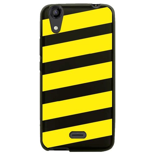 Coque Souple Pour Lg Bello Ii Avec Impression Motifs Bandes Jaunes