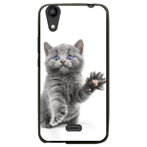 Coque Souple Pour Lg Bello Ii Avec Impression Motifs Chat Yeux Bleus