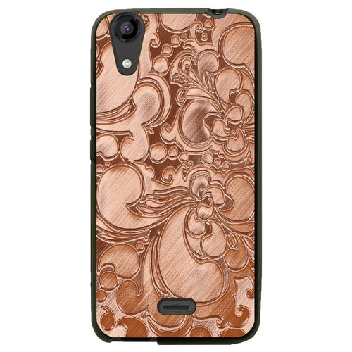 Coque Souple Pour Lg Bello Ii Avec Impression Motifs Arabesque Bronze