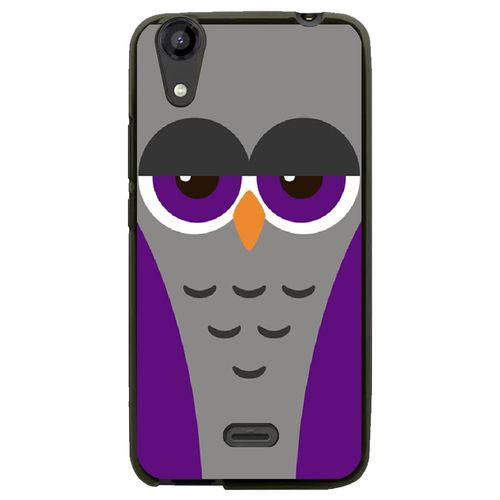 Coque Souple Pour Lg Bello Ii Avec Impression Motifs Chouette Endormie Mauve Et