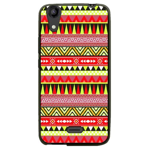 Coque Souple Pour Lg Bello Ii Avec Impression Motifs Aztèque Jaune Et Rouge