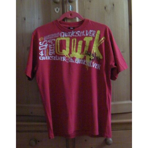 T-Shirt Rouge Quiksilver - Taille 16 Ans