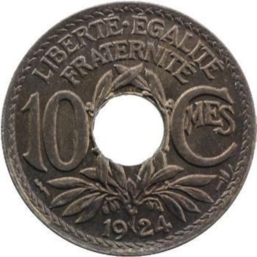 Piece De 10 Centimes Lindauer 1924 