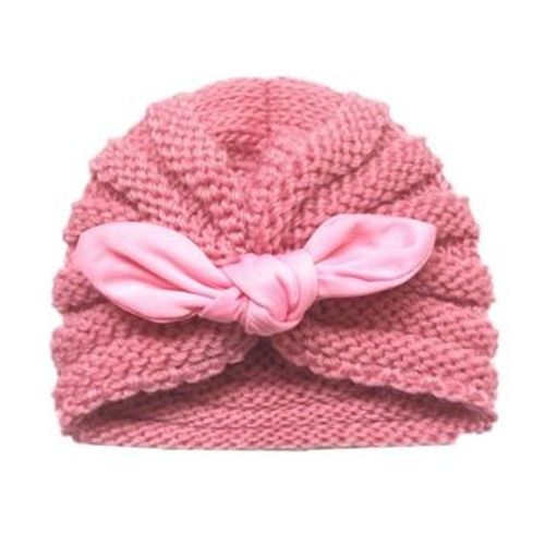 Bonnet D'hiver Tricot¿¿ Pour B¿¿B¿¿ Fille, Bonnet Turban, Bonnet Pour Nouveau-N¿¿ Hz591