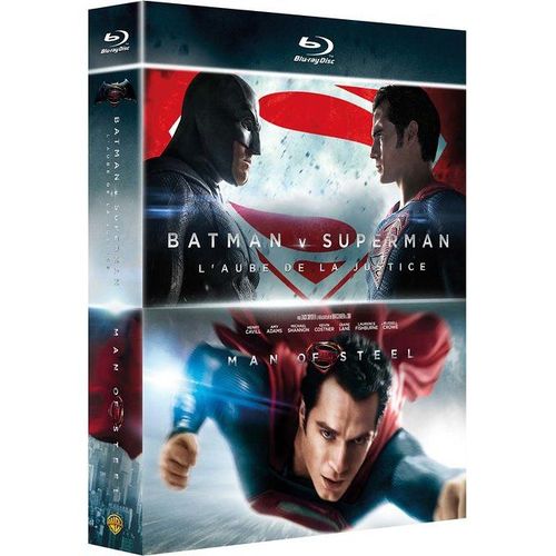 Collection 2 Films : Batman V Superman : L'aube De La Justice + Man Of Steel - Blu-Ray