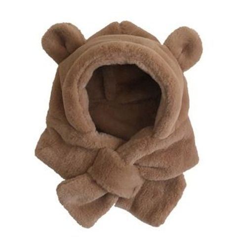 Chapeau D'hiver Pour B¿¿B¿¿, ¿¿Charpe Une Pi¿¿Ce En Fausse Fourrure, Chapeaux Pour Enfants, Ours, Cou Chaud, Bonnet D'oreille Hz1416