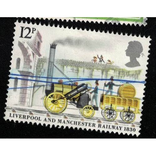 Royaume Uni 1980 Trait De Stylo Used Chemin De Fer Liverpool And Manchester Railway Su
