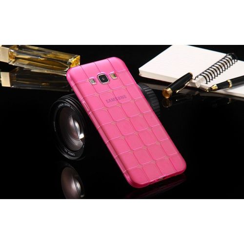 Coque Case Cube Rose Shockproof Samsung Galaxy J5 Silicone (Tpu) Etui Housse