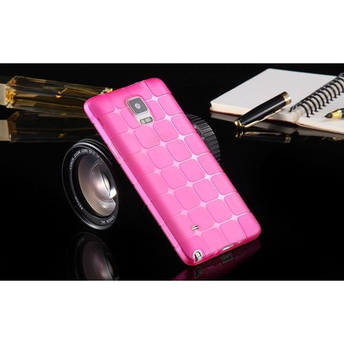 Coque Case Cube Rose Shockproof Samsung Galaxy Note 4 Silicone (Tpu) Etui Housse