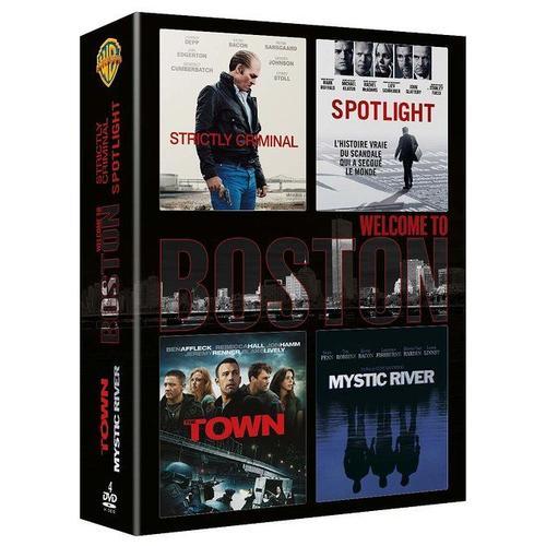 Coffret Welcome To Boston : Strictly Criminal + Spotlight + The Town + Mystic River - Pack