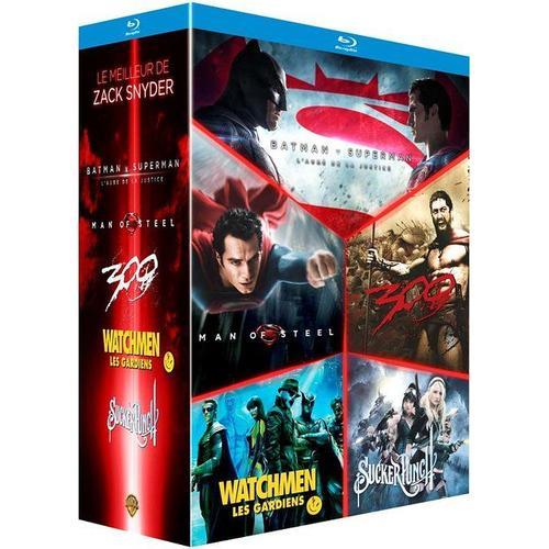 Le Meilleur De Zack Snyder : Batman V Superman, L'aube De La Justice + Man Of Steel + 300 + Watchmen, Les Gardiens + Sucker Punch - Pack - Blu-Ray