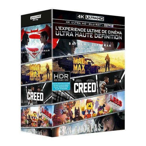 Coffret 4k Ultra Hd : Batman V Superman + Mad Max : Fury Road + Creed + San Andreas + La Grande Aventure Lego - 4k Ultra Hd + Blu-Ray + Digital Ultraviolet