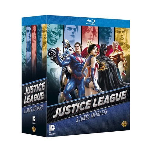 Justice League - 5 Longs Métrages : Le Paradoxe Flashpoint + Guerre + Le Trône De L'atlantide + Dieux Et Monstres + Vs Les Teen Titans - Pack - Blu-Ray