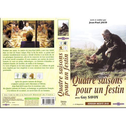 Quatre Saisons Pour Un Festin. Jean-Paul Jaud Avec Guy Savoy. Vhs.