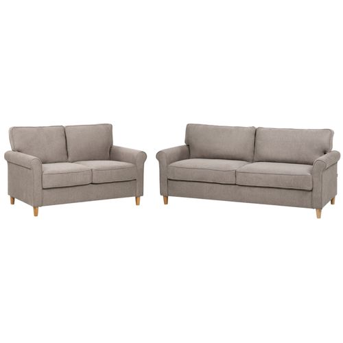 Ensemble De Canapés 2 + 3 Places En Tissu Marron Clair Ronneby