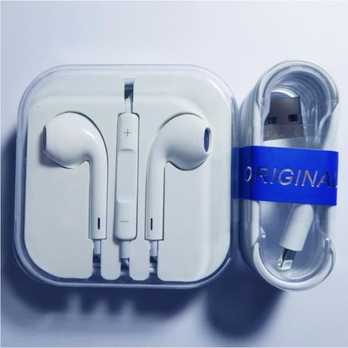 Extree Câble USB Origine  Lightning +Origin EarPods Ecouteurs avec micro et remote pour Iphone 5, Ipod Touch 5G, Ipod Nano 7