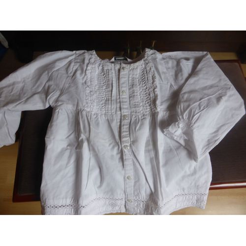 Chemise 3 Pommes . Coton 3 Ans Blanc