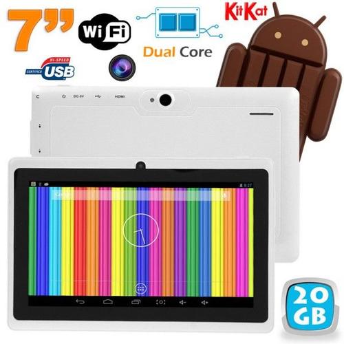 Tablette Tactile Android 4.4 Kitkat 7 Pouces Dual Core 20Go Dual Cam Flash Blanc - YONIS